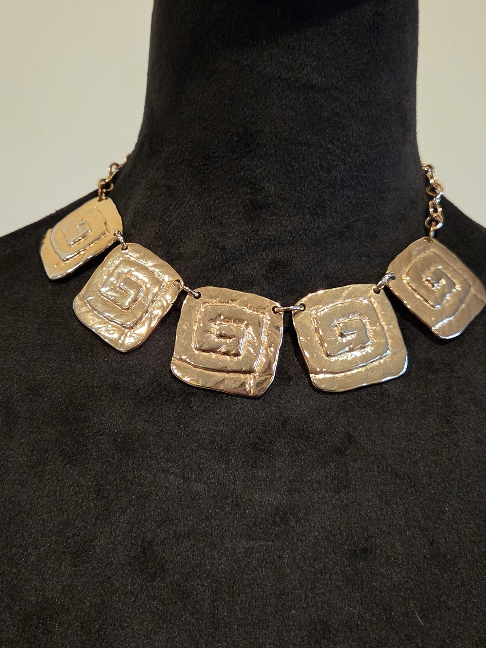 Gold-tone Geometric Statement Necklace - Women Jewelry
